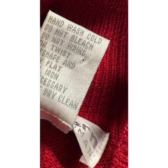 Dressbarn Red Metallic Mock Neck Sweater Large 14/16 Acrylic Polyester - Picture 4 of 7